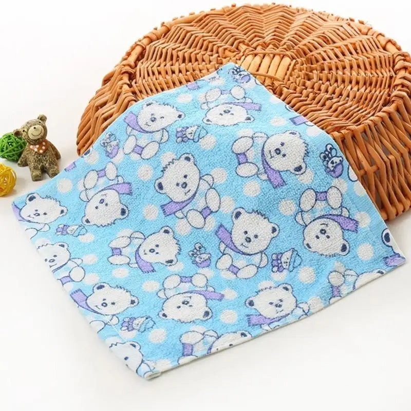 Soft Cotton Baby Handkerchiefs Cartoon Bear 5-Pack | Newborn