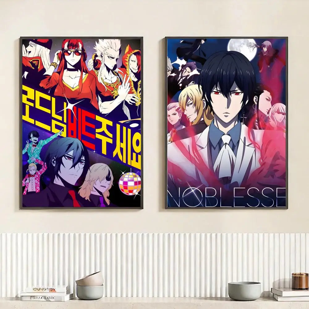 Anime N-Noblesse Poster HD Self Adhesive Waterproof Wall Art Ideal for Home Office Dorm Bedroom Great Gift Peaceful Pleasures Health and Wellness
