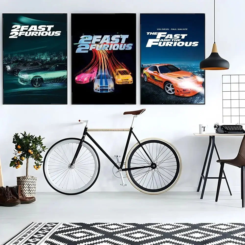 Fast & Furious 2 Vintage Canvas Movie Poster | Fan Wall Art