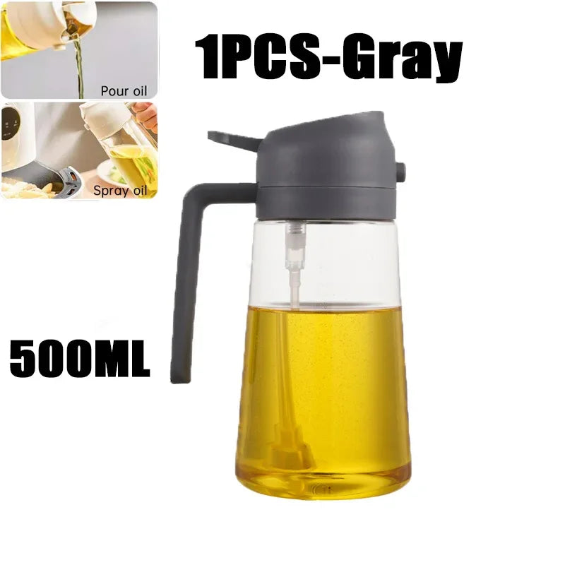 2-in-1 Oil Sprayer Bottle 500ml – Air Fryer, BBQ & Kitchen