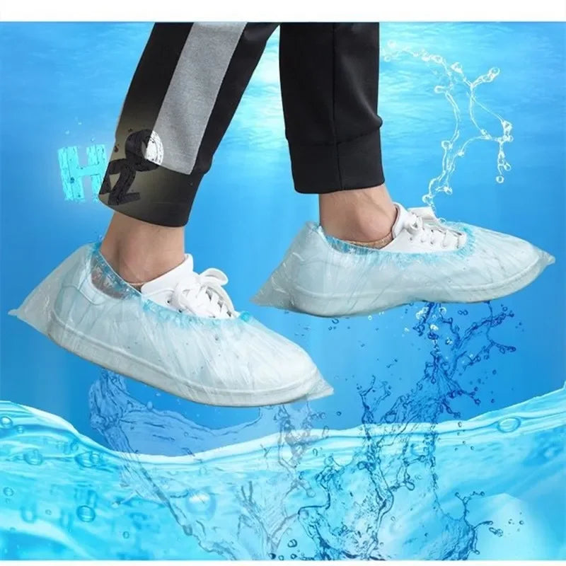 40-120pcs Disposable Waterproof Shoe Cover Plastic Non-slip Foot Cover Indoor PE Padded Overshoes Rain Mud-proof Shoe Cover shoe Peaceful Pleasures Health and Wellness 120pcs