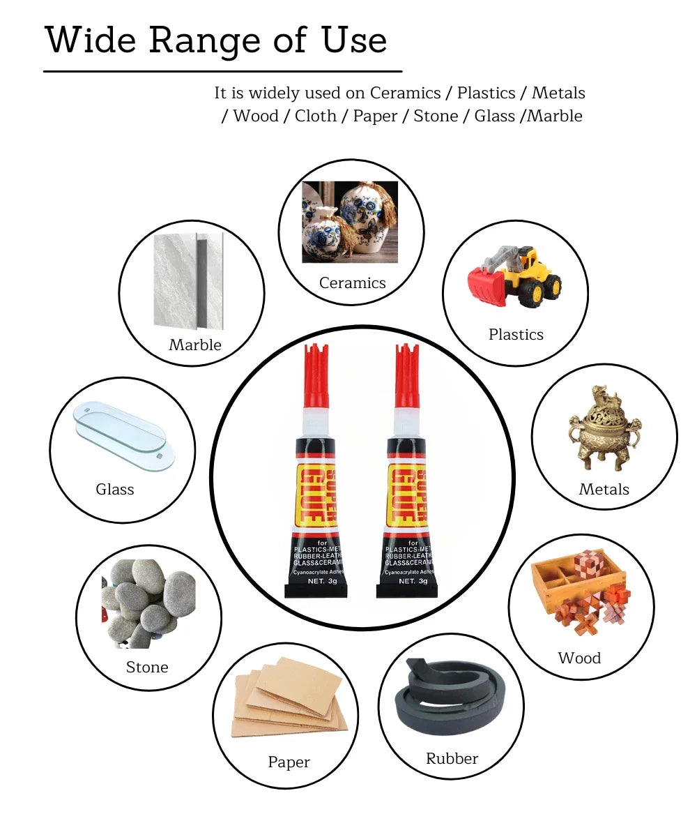 Super Epoxy Resin Glue Liquid Wood Thermal Paste Adhesive 502 Instant Transparent Stationery Shop Rubber 1/3/6/12 Items. Resins Peaceful Pleasures Health and Wellness