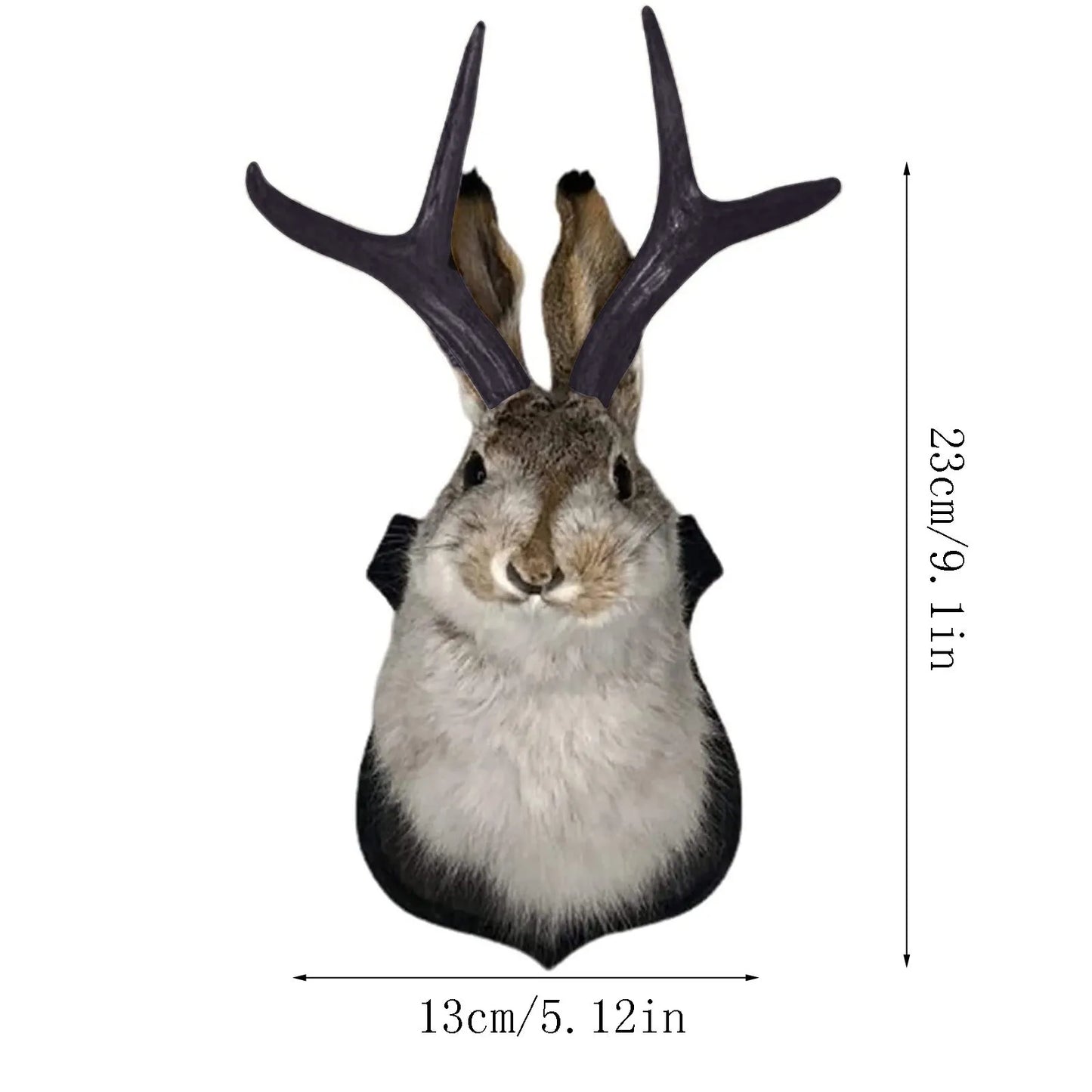 Easter Gift Bunny Head Antlers Wall Hanging Decoration Wall Decor Simulation Rabbit Specimen Resin Art Ornaments Jackalope Decor Peaceful Pleasures Health and Wellness