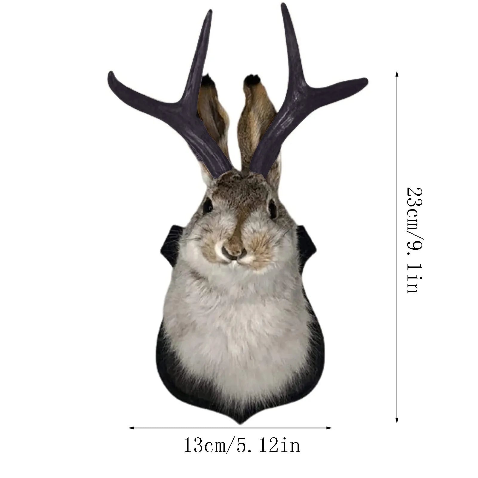 Easter Gift Bunny Head Antlers Wall Hanging Decoration Wall Decor Simulation Rabbit Specimen Resin Art Ornaments Jackalope Decor Peaceful Pleasures Health and Wellness