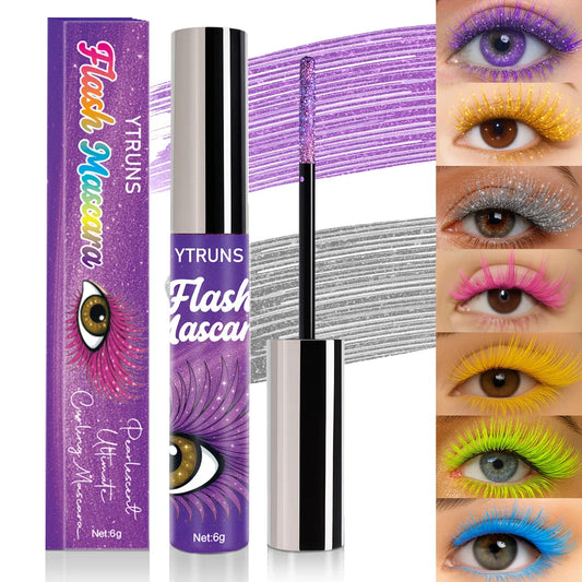 7 Color Shimmer Glitter Mascara – Waterproof Lengthening Formula Shimmer Glitter Mascara Oasis Select