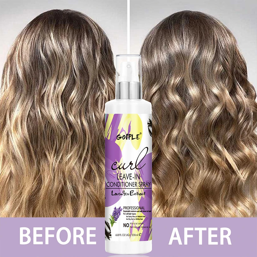 200ml Curl Leave-In Conditioner for 2A-4C Hair Shiny and Moisturizing Spray Wave Curly Anti-Frizz Hair Care Products for Women Peaceful Pleasures Health and Wellness