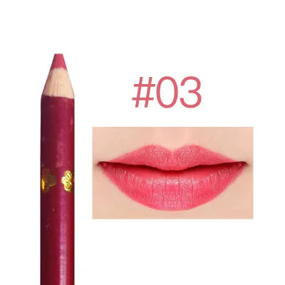 12-Color Waterproof Lip Liner Set | Long-Lasting Foggy Finish