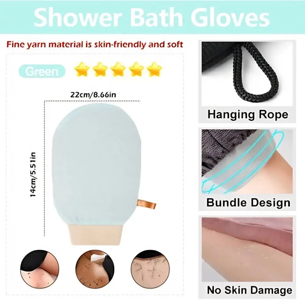 Exfoliating Bath Gloves | Loofah Body Scrubber Mitt