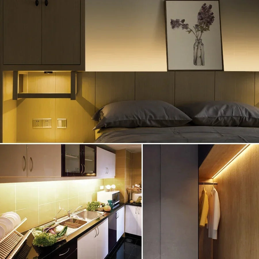 1M 2M 3M 5M 10M Hand Sweep LED Strip Lights 5V USB Diode Tape with Hand Scan Sensor Switch for Bedroom Cabinet Closet Kitchen Peaceful Pleasures Health and Wellness