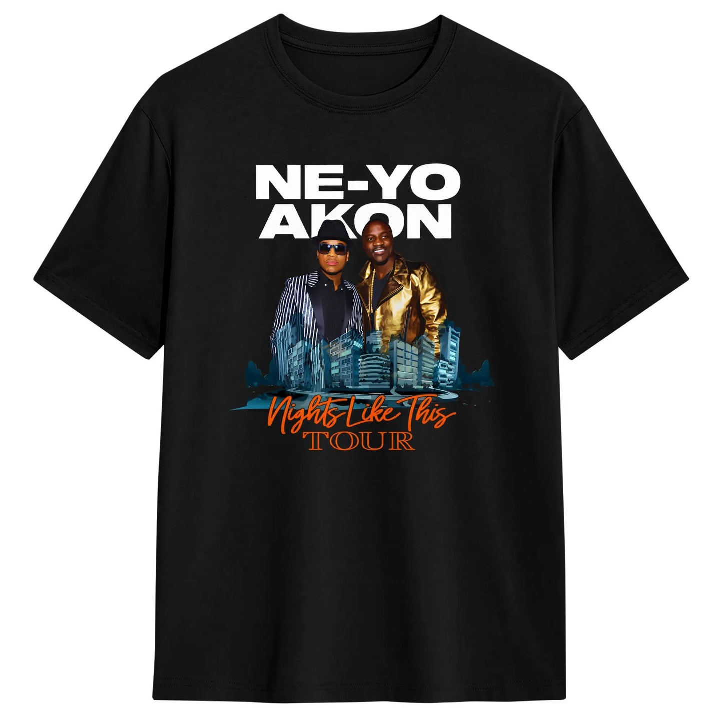 Akon T-Shirt Men Nights Like This Tour 2026 Creative Cotton Tees O Neck Short Sleeve T Shirts Graphic Clothes Peaceful Pleasures Health and Wellness 2 XL