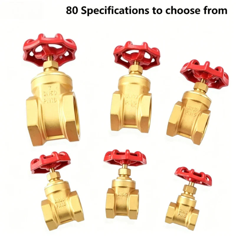 Brass Gate Valve DN15–DN50 | 1/2" to 2" Internal Thread