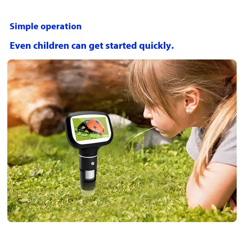 Microscope 2 Million with 2.4-Inch Screen and 1600X Magnification for Mobile Phone Maintenance Electron Microscope Peaceful Pleasures Health and Wellness