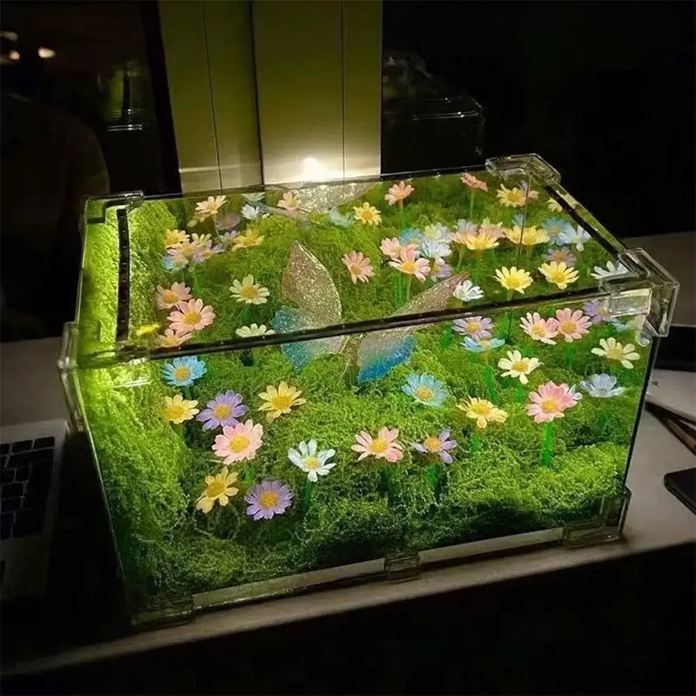 Creative Home Bedroom Sleep Decoration Light Handmade Diy Exquisite Flower Atmosphere Lamp Delicate Spring Butterfly Night Light Peaceful Pleasures Health and Wellness