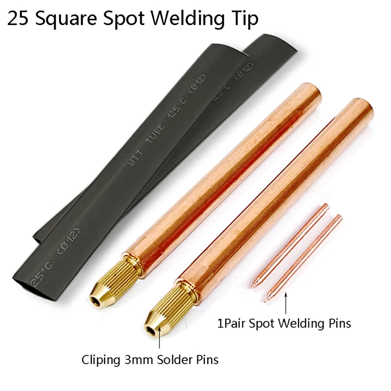 Battery Spot Welding Pen Handheld Copper Belt 3mm Core DIY Point Touch Pen Thread Fixed For Battery Spot Welding Accessories Peaceful Pleasures Health and Wellness 25 square