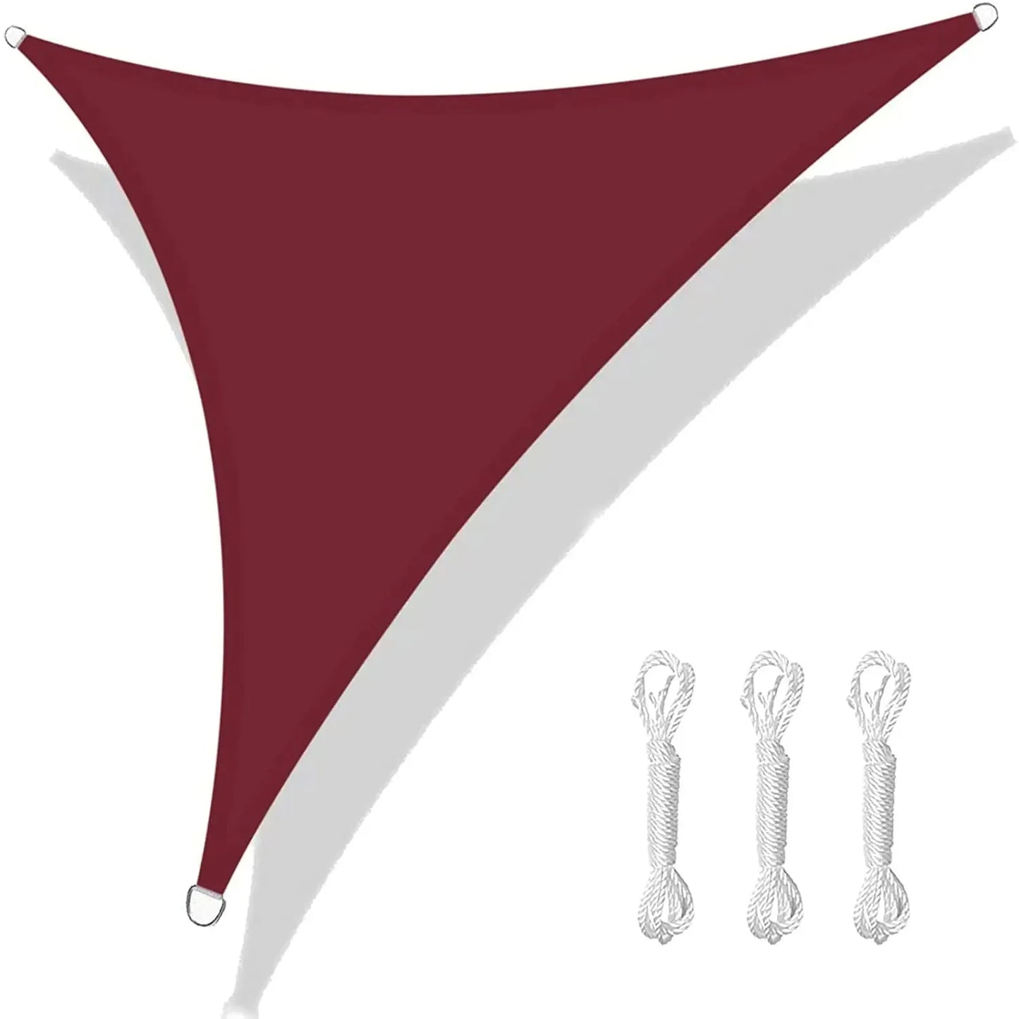 5/3.6/3/2M Triangle Shade Sail Waterproof Sunshade Sail Canopy 98%UV Block Awning with Free Rope for Garden Patio Pergola Gazebo Peaceful Pleasures Health and Wellness Wine Red Shade Sail 500x500x500CM