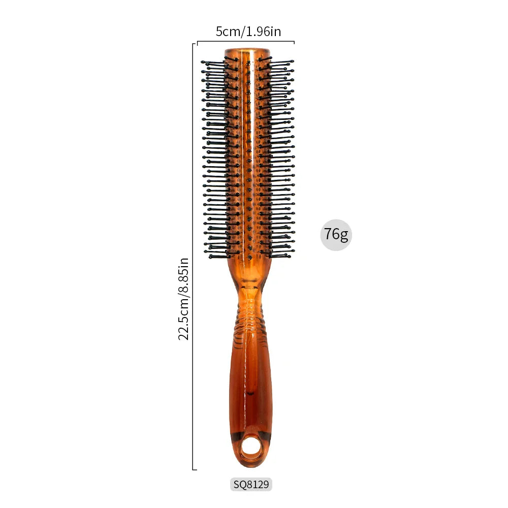 Anti-Static Round Hairbrush – Soft Bristle Salon Styling Comb
