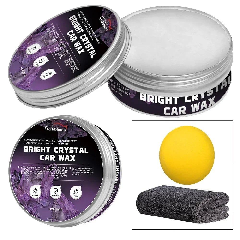 Car Wax Crystal Plating Set Auto Nano Ceramic Coating Scratch Removal Agent Car Wax Polishing Paste Maintenance Care Cream Peaceful Pleasures Health and Wellness For white car