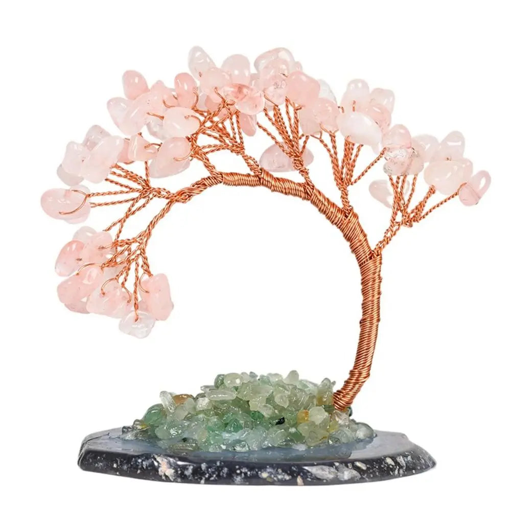 Natural Crystal Wishing Tree Ornament | Mini 8cm Decor