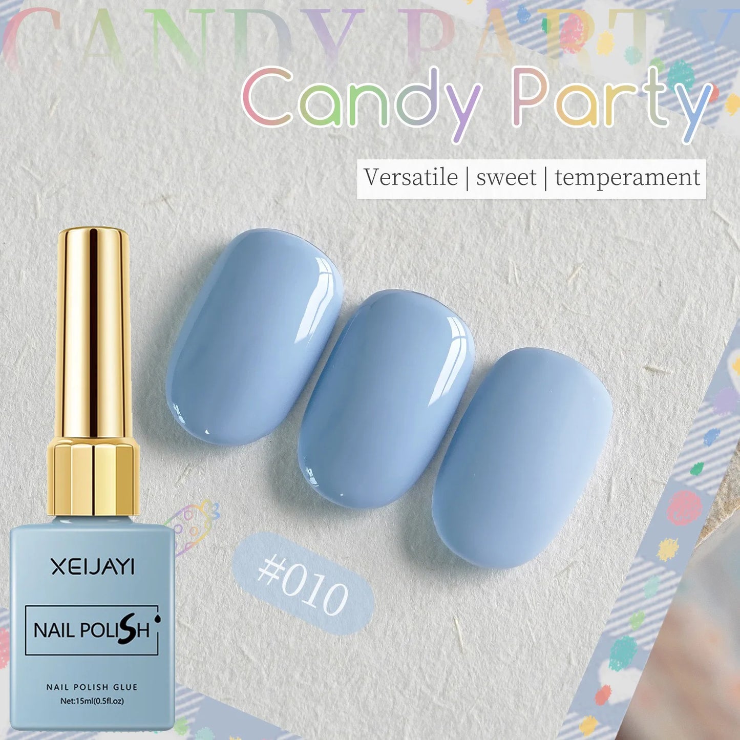 6-Color Macaron Gel Nail Polish Set | Pastel Candy Shades