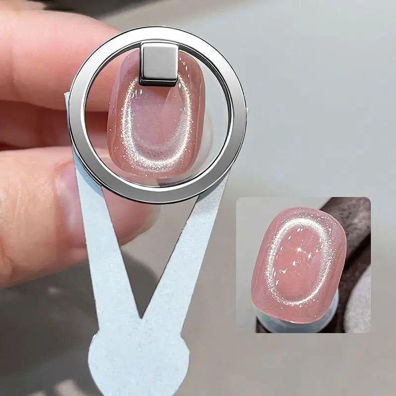 Nail Art Cat's Eye Magnet Tool Hollow Ring-shaped Glass Bead Cat Eye Magnetic Nail Art Effect Magnetic Gel Polish Manicure Tools Peaceful Pleasures Health and Wellness
