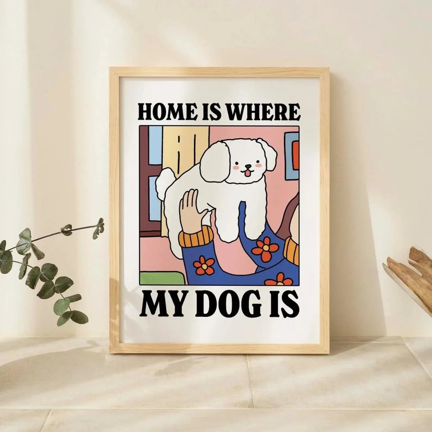 Kawaii Wash Paws Cat Canvas Print | Bathroom & Nursery Wall Art
