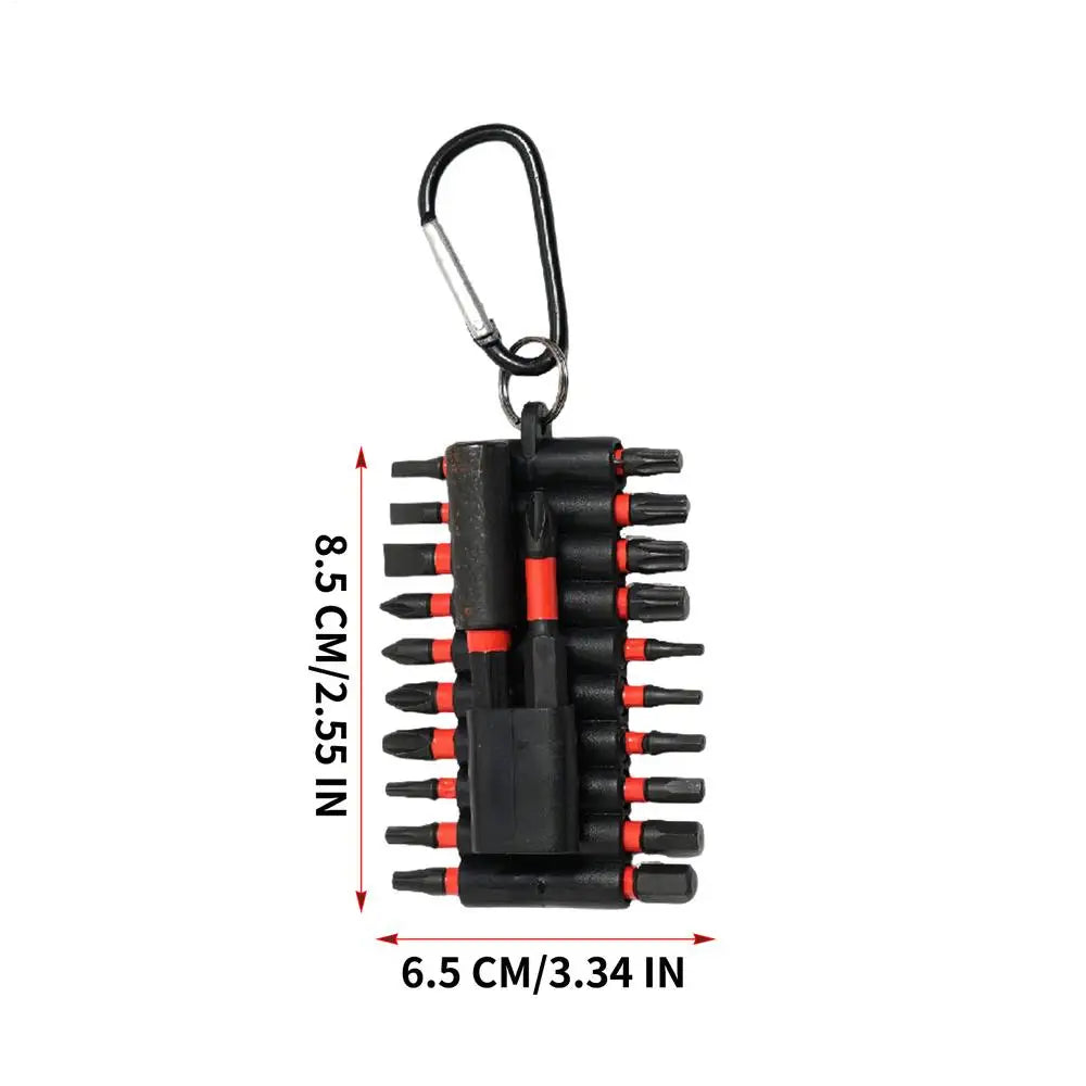 22-Pc S2 Steel Impact Screwdriver Bit Set with Organizer
