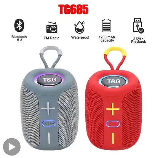 T&G TG658 Portable Bluetooth 5.3 Speaker | FM, TWS & LED Portable Bluetooth Speaker Oasis Select