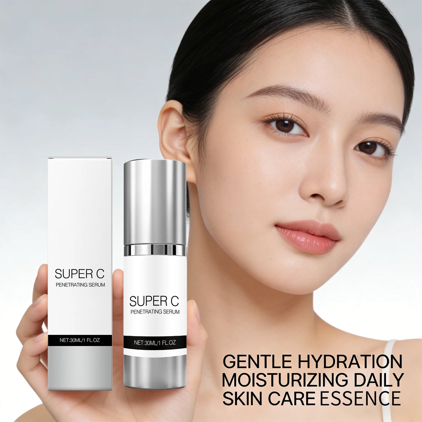 Vitamin C Serum Brighten Skin Tone Improve Dullness Skin Lifting Firming Fade Fine Lines Whitening Nourishing Skin Care Products Peaceful Pleasures Health and Wellness