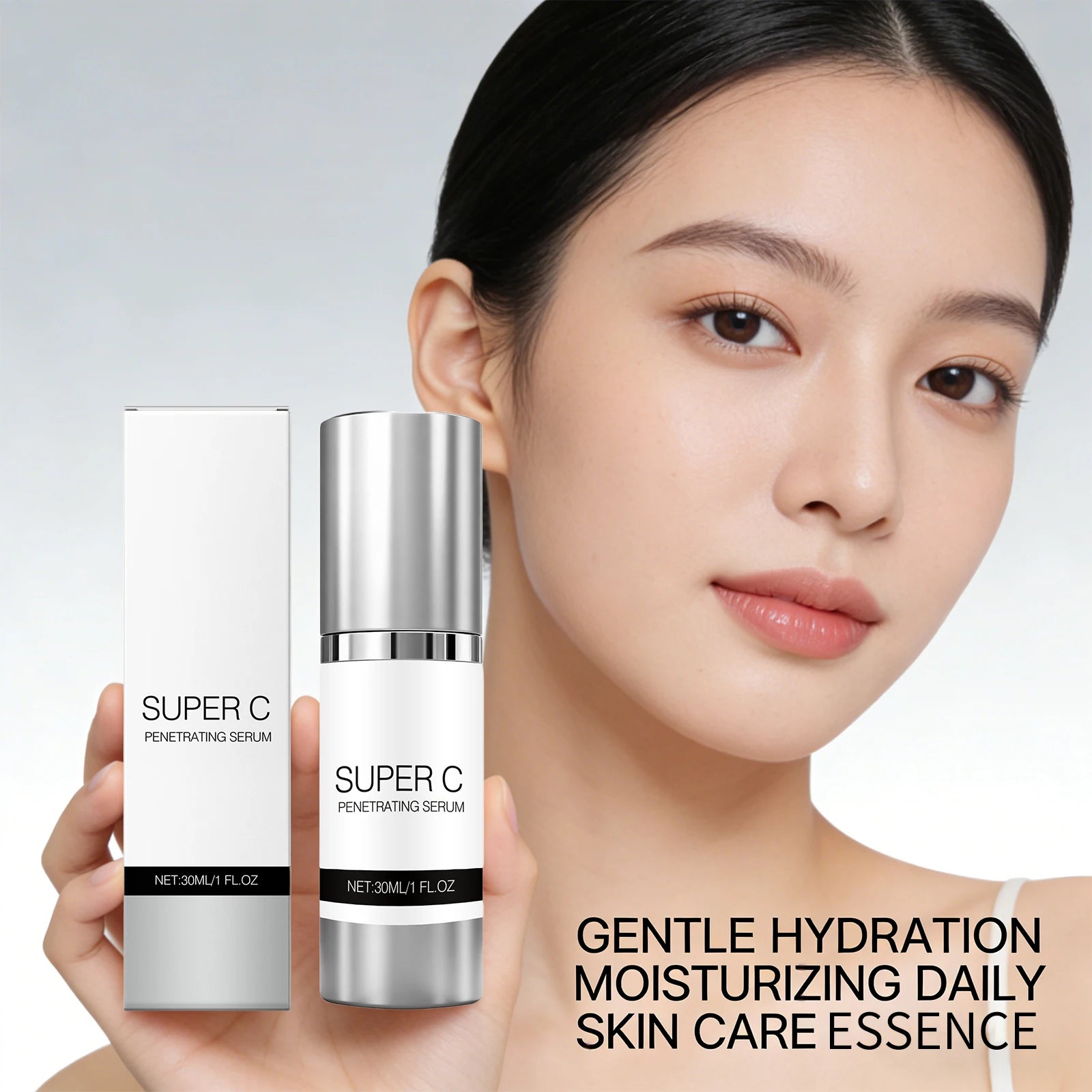 Vitamin C Serum Brighten Skin Tone Improve Dullness Skin Lifting Firming Fade Fine Lines Whitening Nourishing Skin Care Products Peaceful Pleasures Health and Wellness
