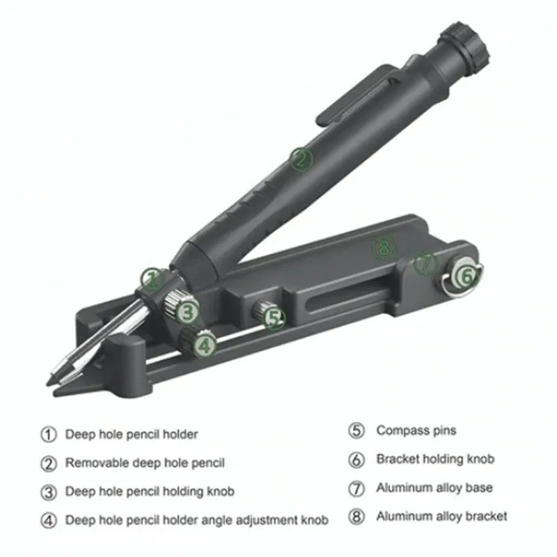 Multi-function Scribing Tool Aluminum Alloy Scribe Carpentry Graffiti
