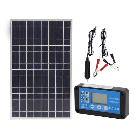 Solar Panel Battery Clip 340 Framed Maximum PV Voltage 25V 12V USB Peaceful Pleasures Health and Wellness With 30A