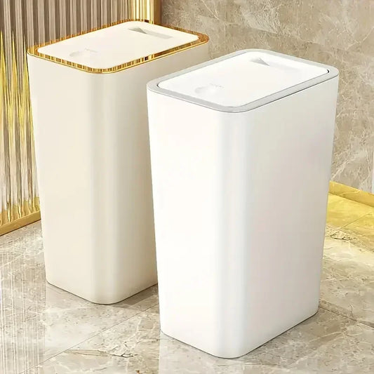 10L One-Touch Odor-Proof Trash Can | Leakproof Kitchen & Bathroom Bin Odor-Proof Trash Can Oasis Select