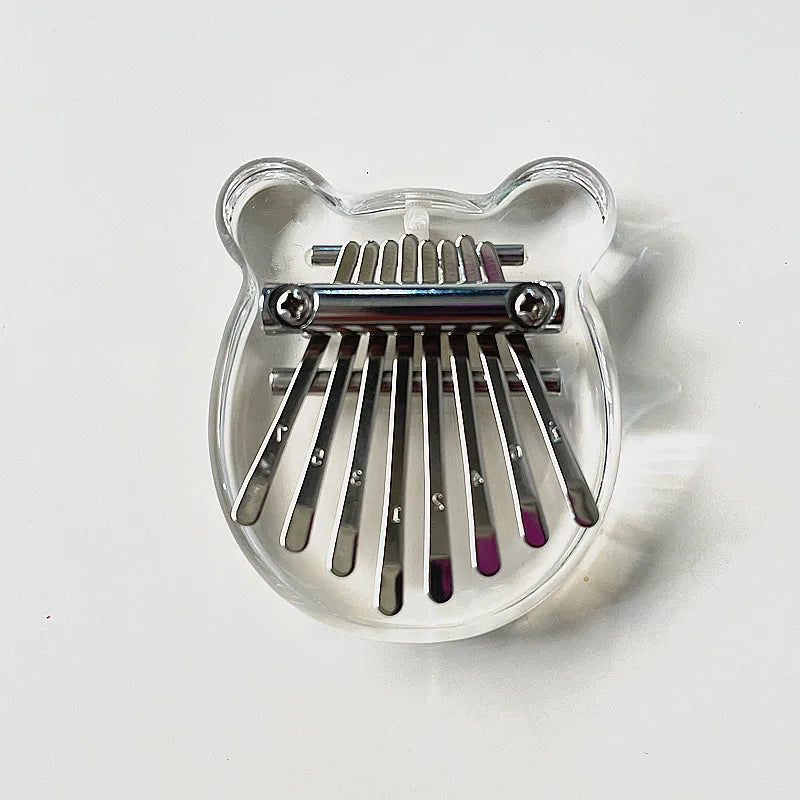 Instrument 8-tone Mini Thumbpiano Kalimba Solid Wood Crystal