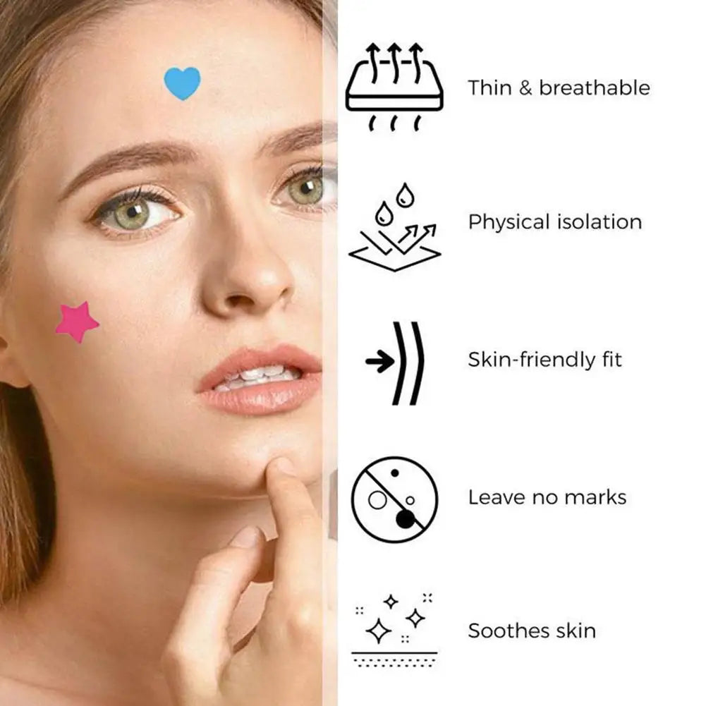 Hydrocolloid Acne Patches – Star, Heart & Circle Shapes