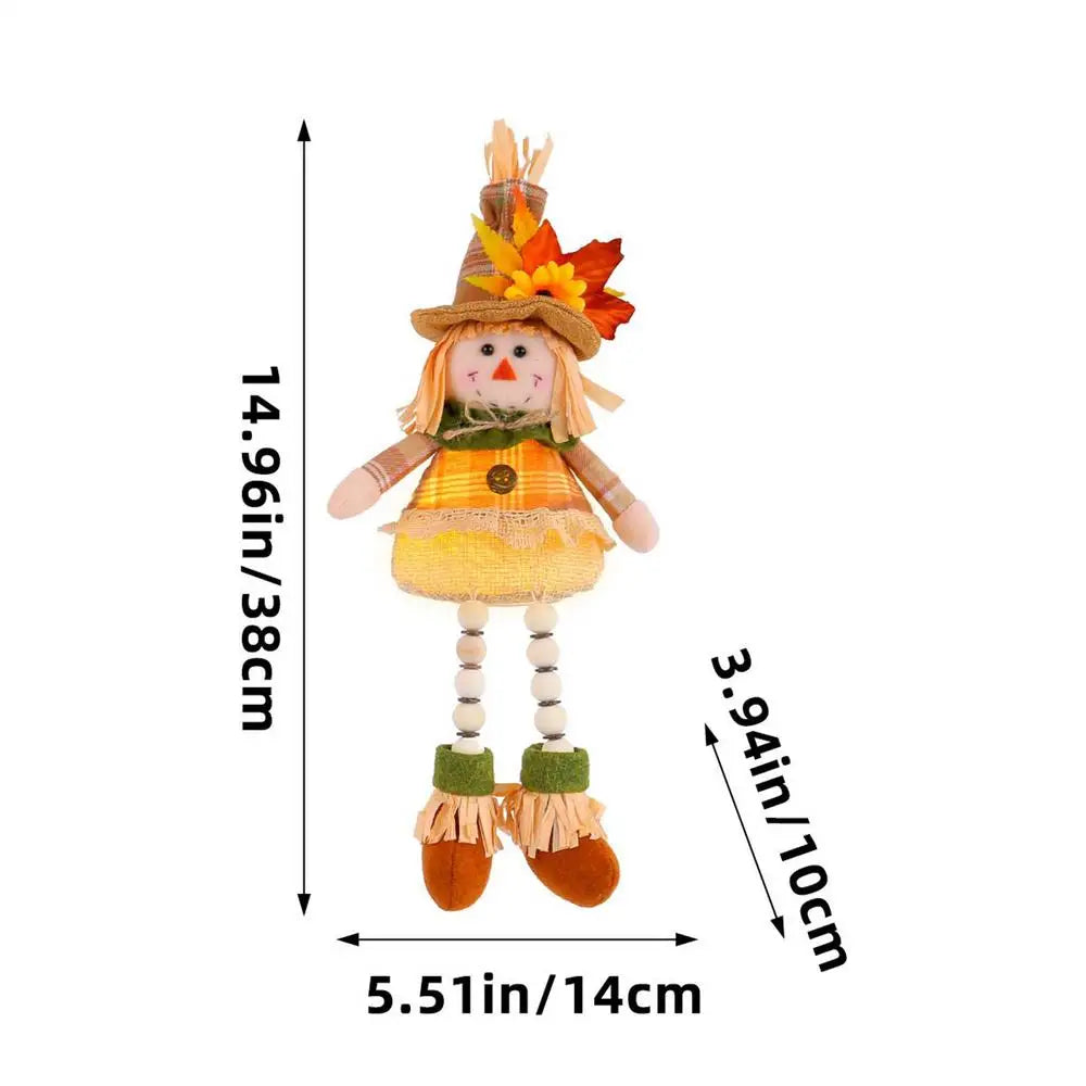 15" Fall Scarecrow Light-Up Tabletop Doll | Thanksgiving Décor