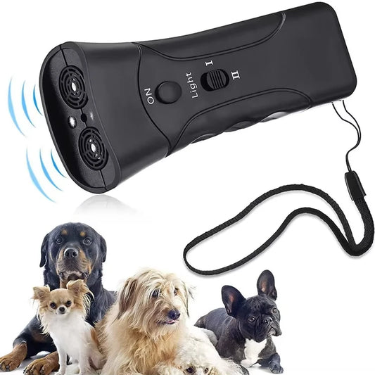 1Pcs Ultrasonic Dog Barking Deterrent Trainer with LED Light for Pet Training Peaceful Pleasures Health and Wellness