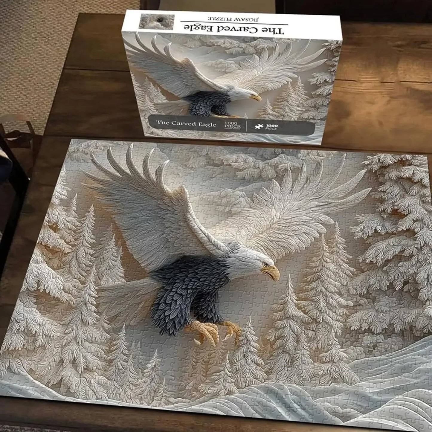 3D Majestic Eagle Jigsaw Puzzle Personalized Picture Puzzle DIY Wall Art Decor For Living Room Bedroom Handmade Gifts Peaceful Pleasures Health and Wellness