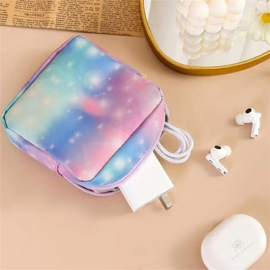 Gradient Galaxy Tech Organizer Pouch | Waterproof Cable Bag Tech Organizer Pouch Oasis Select