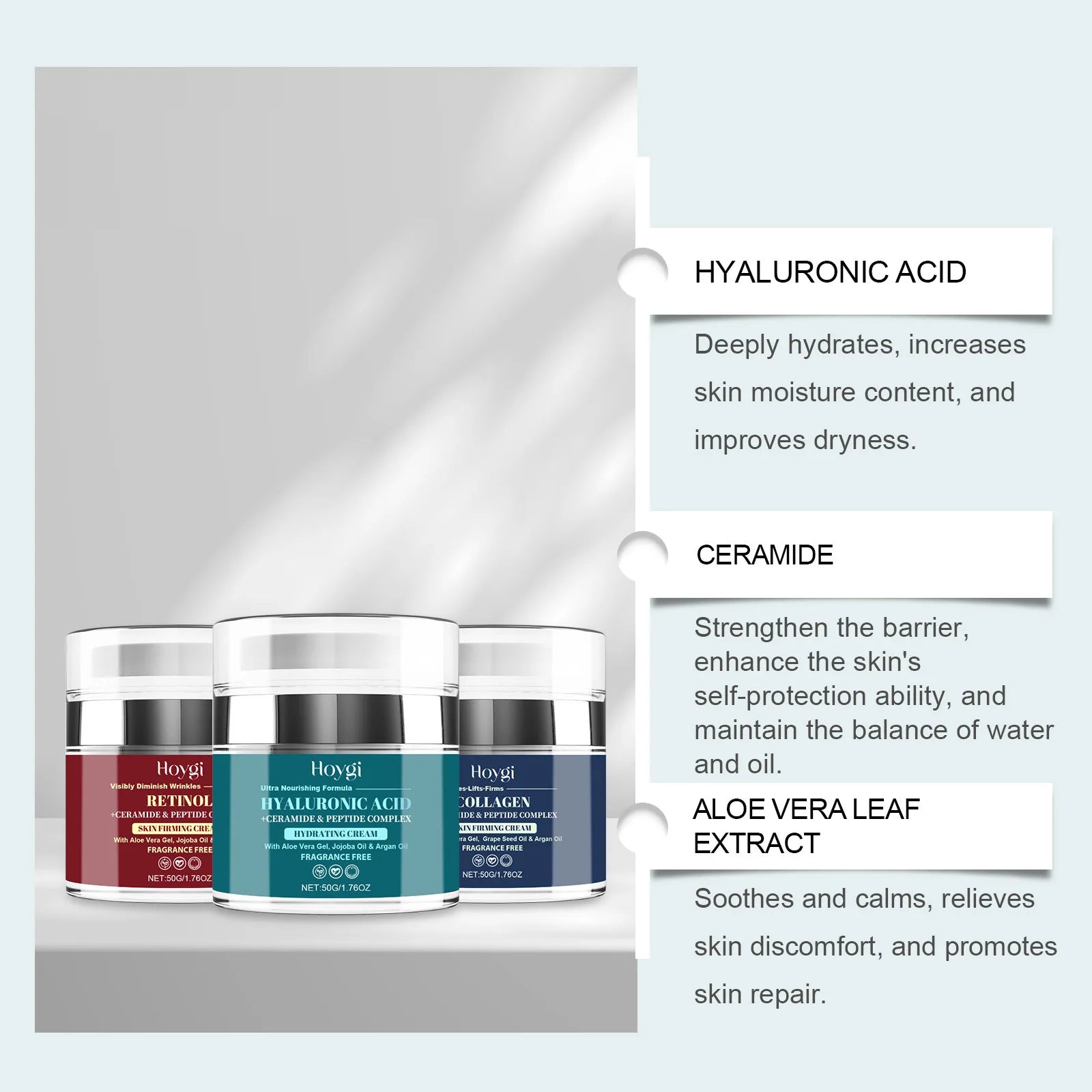 Retinol Collagen Cream Dark Spots Remover Firming Lift Fade Fine Line Improve Dryness Repair Moisturizing Hyaluronic Acid Cream Peaceful Pleasures Health and Wellness