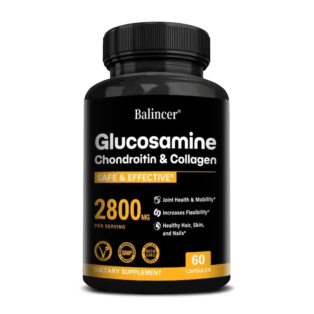 Glucosamine Chondroitin Joint Support Capsules for Wellness Peaceful Pleasures Health and Wellness 60 count-1 bottle