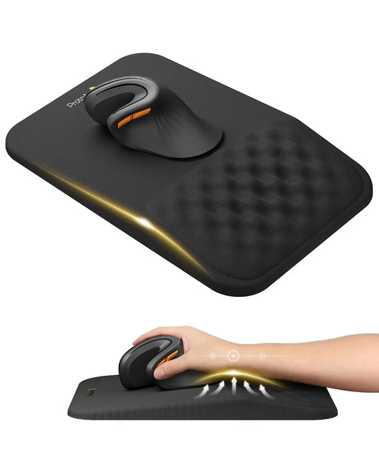 Ergonomic mouse pad with wrist rest, mouse pad with massage design, soft memory foam and non-slip PU base for pain relief. Suita Peaceful Pleasures Health and Wellness