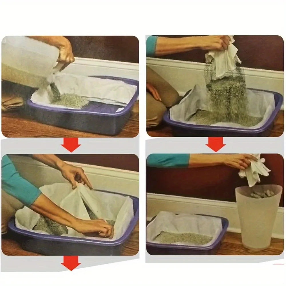 10pcs Washable Cat Litter Filters - Easy to Use, Recyclable, Excellent Workmanship, Designed for Pet Litter Box Liners Peaceful Pleasures Health and Wellness