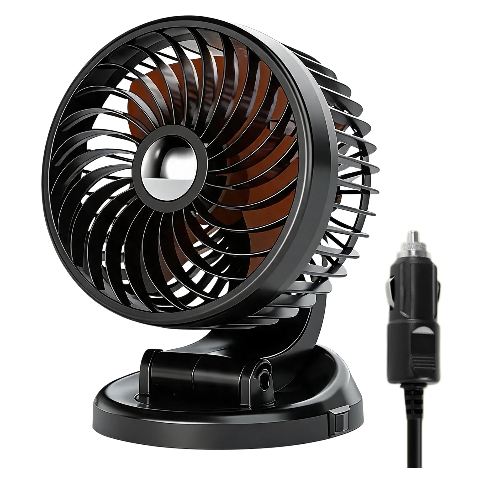 USB 5V/12V/24V Single Head Car Air Vent Fans Quiet Operation Multi-Angle Adjustable for Home Office Travel Indoor Outdoor Peaceful Pleasures Health and Wellness 24V