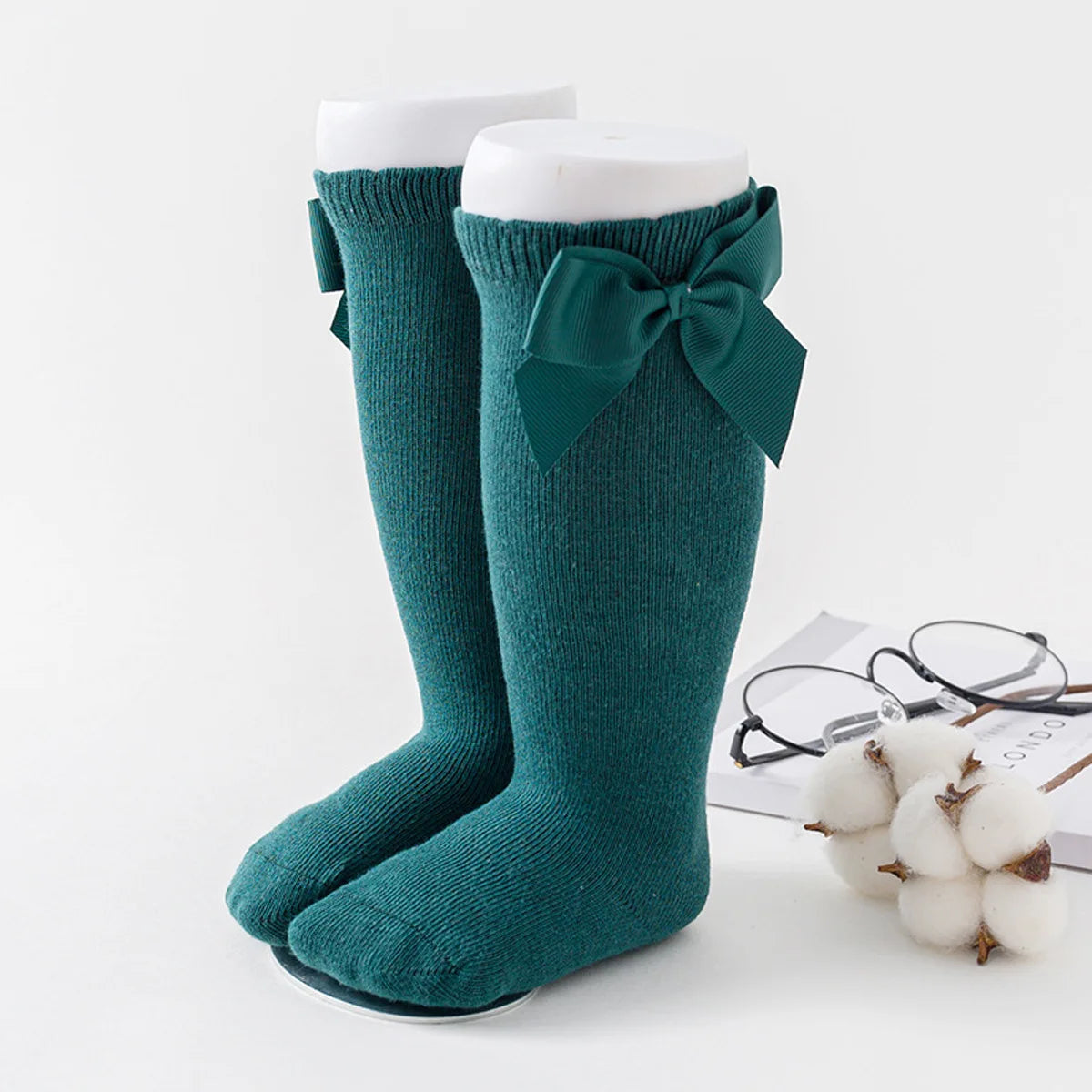 Girls Knee High Bowknot Socks | Toddler Kids Ages 0–6
