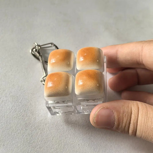 Mini Mechanical Keyboard Clicker Keychain Fidget Toy Fidget Keychain Toy Peaceful Pleasures Health and Wellness