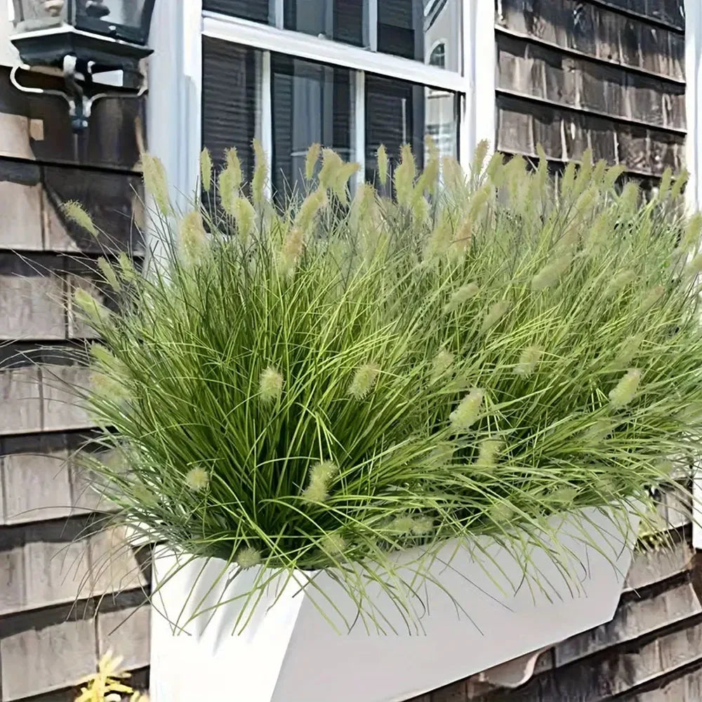 8-Pack UV Resistant Artificial Onion Grass Fake Plants | Home & Garden
