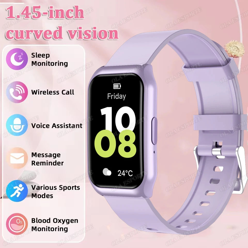 Smart Watch Women Men AMOLED Screen Health Heart Rate Monitoring Bluetooth Call Waterproof Outdoor Sport Call Smartwatch HW12 Peaceful Pleasures Health and Wellness Purple Smartwatch