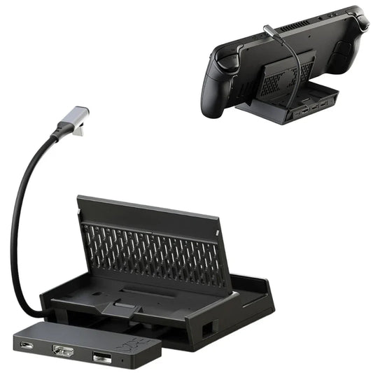 Portable Docking Station Stand With Detachable USB C Hub Expansion Adapter For XBOX X Ally/Skull & Co. Steam Deck/ROG Holder Peaceful Pleasures Health and Wellness