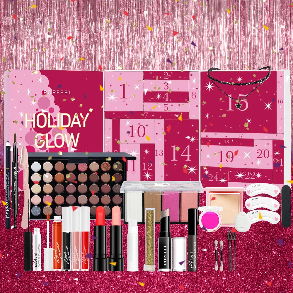 24-Piece Holiday Beauty Advent Calendar Makeup Gift Set