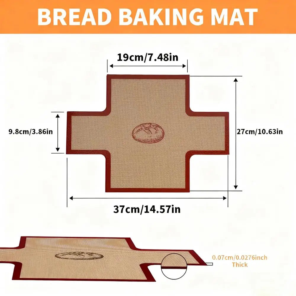 Silicone Loaf Liners Dishwasher Safe Nonstick Baking Mat Sour Dough Bread Baking Mat For Cookie Pastry Baked Goods Cakes Pizzas Peaceful Pleasures Health and Wellness China Mainland A
